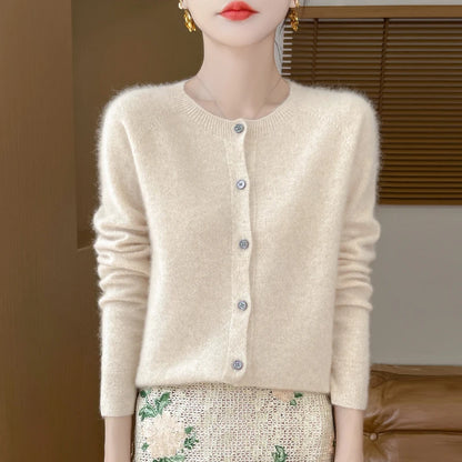 Cardigan en Mérinos 100% – Douceur et Élégance Printemps/Automne