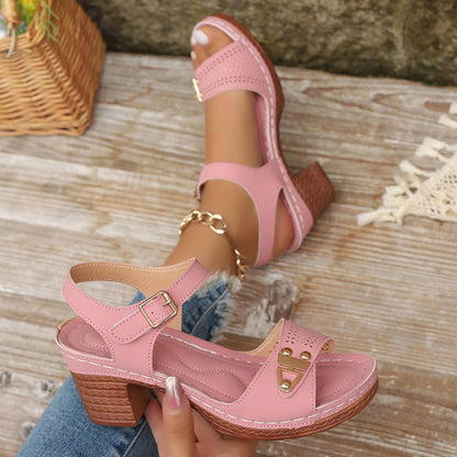 Sandales à Talons Hauts Grande Taille Élégance & Confort