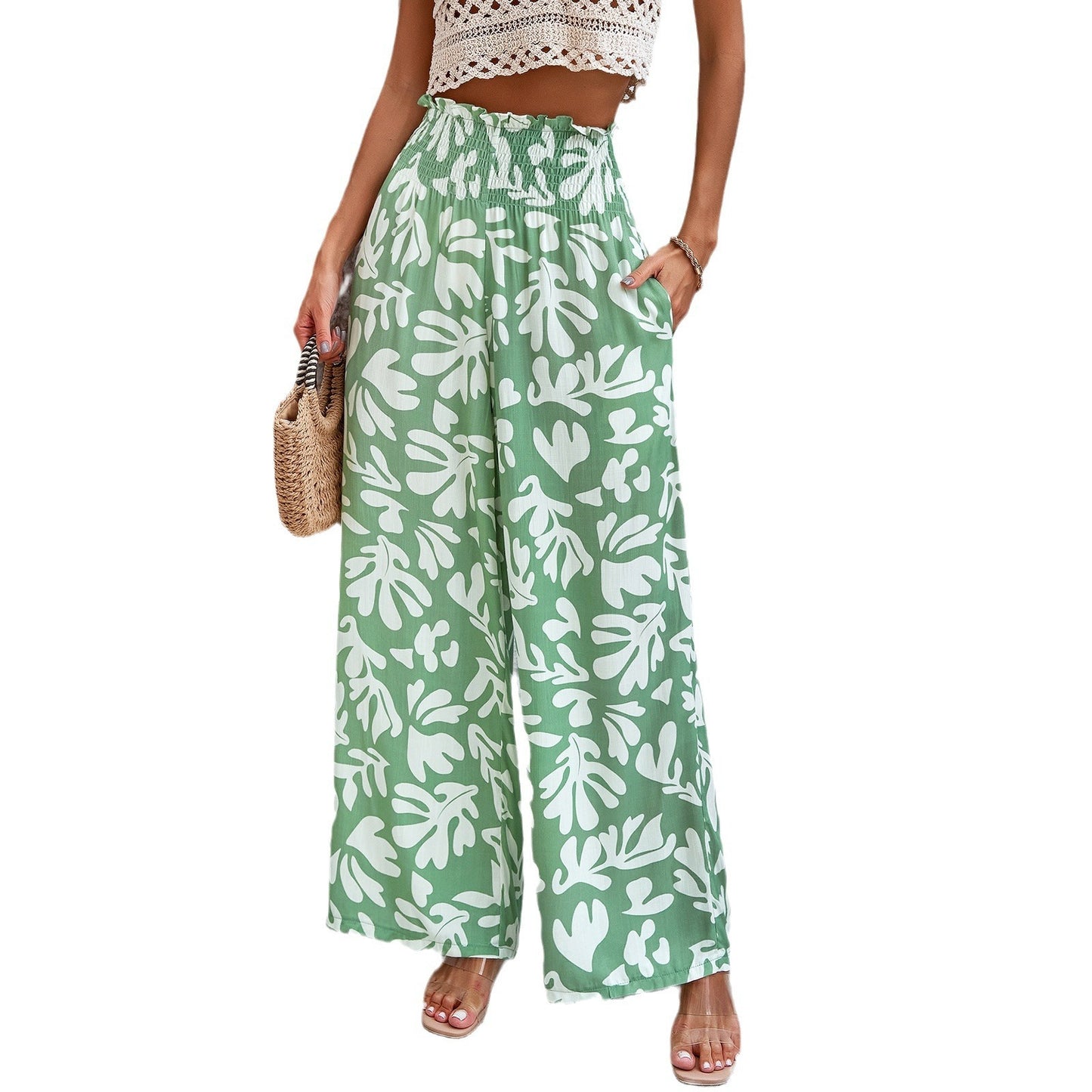Pantalon Ample Imprimé Élégant