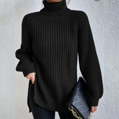 Pull col roulé fendu – Simplicité et élégance !