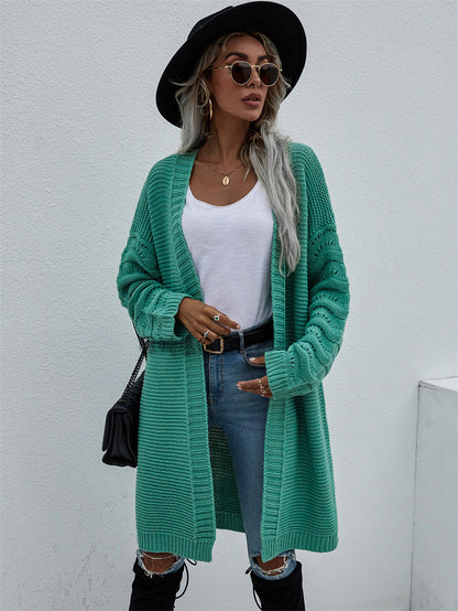 Cardigan long femme uni – Élégance et style tricoté