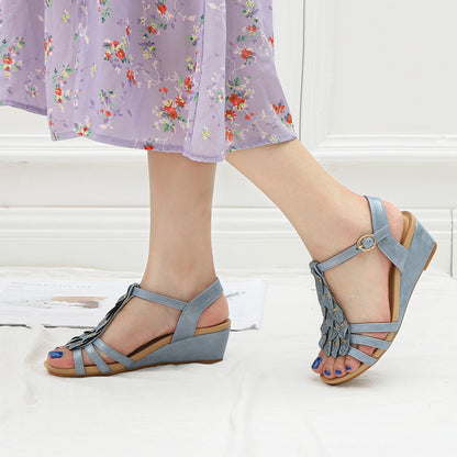 Sandales Wedge Boho pour Femme