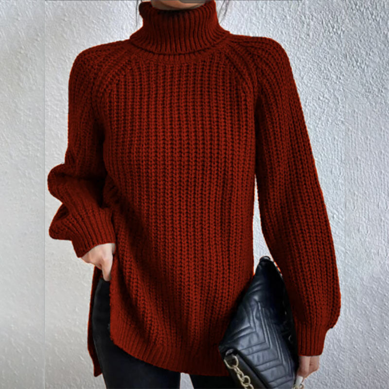 Pull col roulé fendu – Simplicité et élégance !