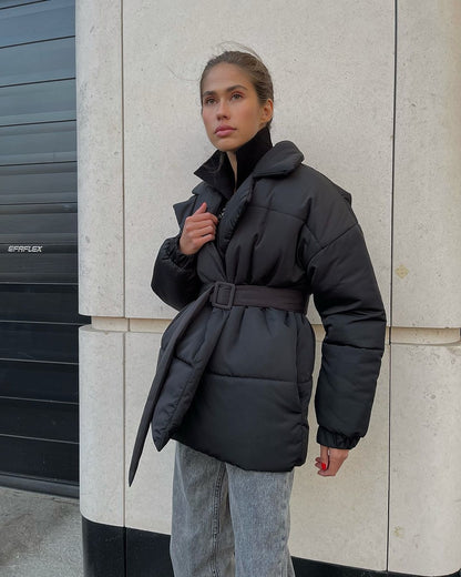 Manteau ceinturé femme – Élégance hivernale !