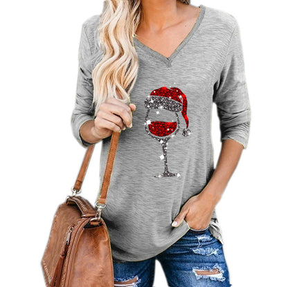 Robe Imprimée Verre de Vin – Esprit de Noël Assuré