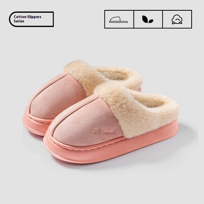 Mules Douillettes Unisexes en Coton Fluffy Antidérapantes