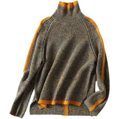 Pull col roulé épaissi rétro – Style intemporel et chaleur