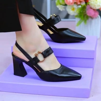 Sandales à Talons Épais Élégantes & Confortables